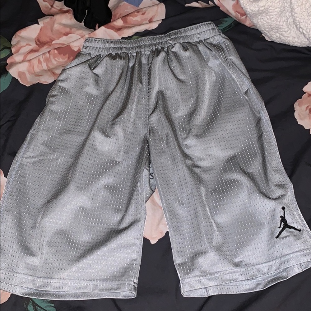 Gray basketball shorts